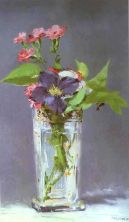 Haga click para ver la imagen ampliada clematis in a crystal vase.jpg